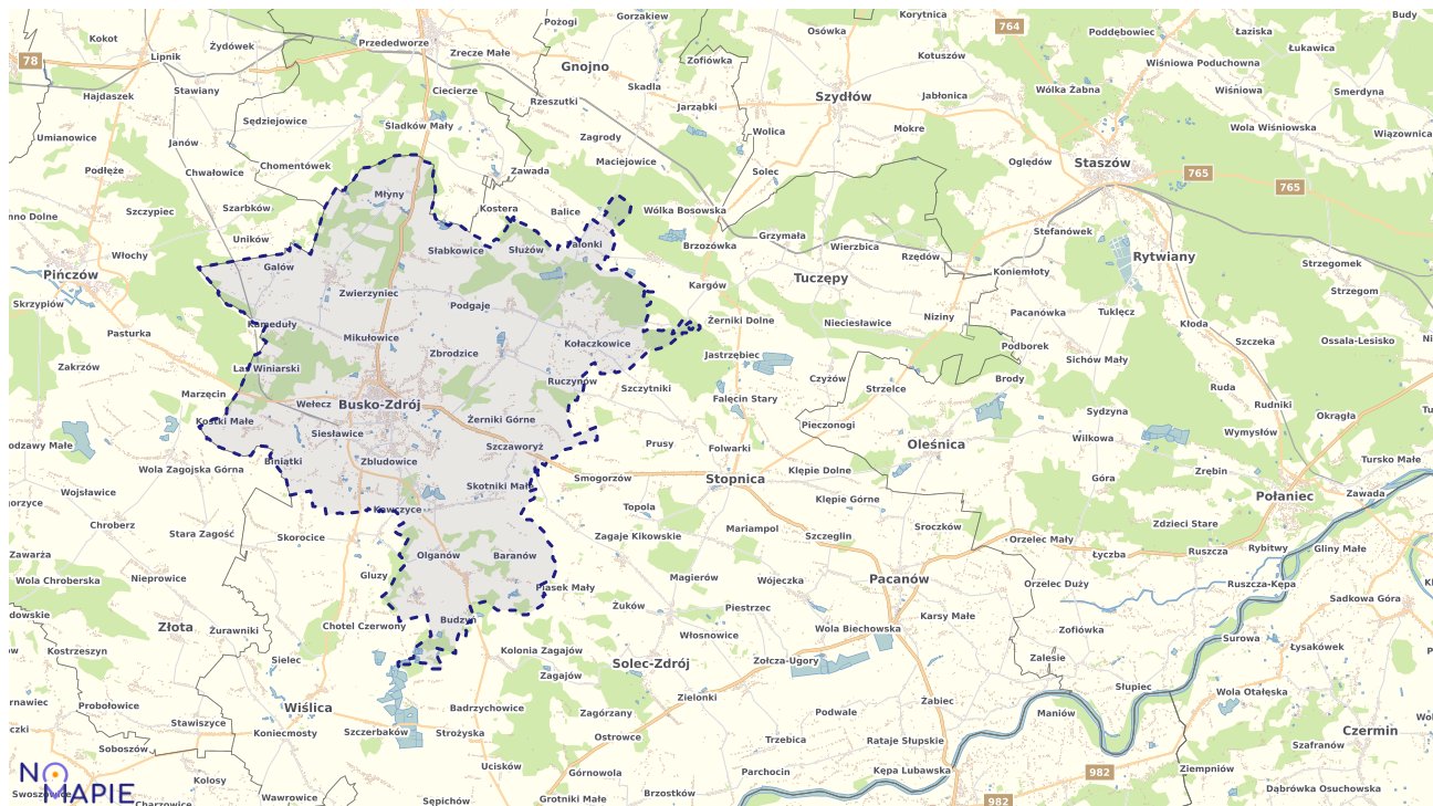 Mapa wyborów do sejmu Busko-Zdrój
