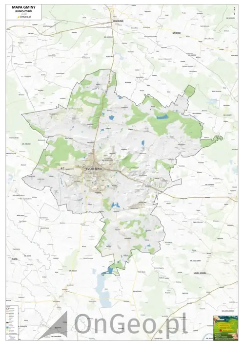 Mapa gminy Busko-Zdrój